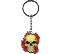 Konix Alchemy Portachiavi - Metallo - Motivo teschio - Rosso e giallo