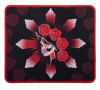 Konix Alchemy Tappetino per mouse gaming 32 x 27 cm - Superficie in microfibra antiscivolo - Gomma - Design Giorno dei morti - Rosso e nero
