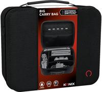 Konix Custodia protettiva e da trasporto Big Carry Case per console Nintendo Switch 2 - Reti per accessori - 14 scomparti per giochi - Nero