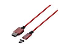 Konix Cavo di ricarica magnetico da 2 m tipo A a C per il controller DualSense di PS5 - Ricarica ad alta velocità - Rosso