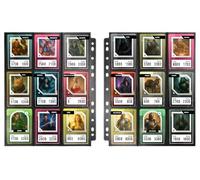 Konix Confezione da 10 fogli per raccoglitore con 9 bustine per giochi di carte collezionabili - Compatibile con Magic The Gathering, Pokémon, Yu-Gi-Oh! - Nero