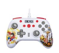 Konix Controller cablato One Piece per Nintendo Switch, Switch OLED e PC - Funzione di vibrazione - Cavo da 3 m - Motivo Luffy - bianco