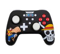 Konix Controller cablato One Piece per Nintendo Switch, Switch OLED e PC - Funzione vibrazione - Cavo da 3 m - Motivo Luffy - Nero