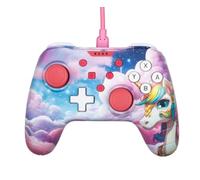 Konix Controller con cavo per Nintendo Switch, Switch 2 e PC - Funzione vibrazione - Impugnature antiscivolo - Cavo da 3 m - Fantasia Be Dreamy, unicorno