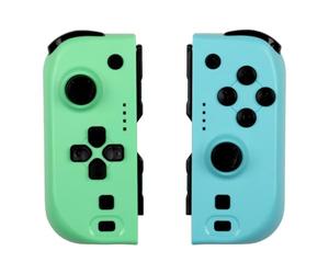 Konix Coppia di controller Joypad per Nintendo Switch e Switch OLED - Compatibile con Nintendo Switch 2 - Autonomia 8 ore - Funzione vibrazione - Verde e blu