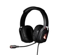 Konix Cuffie gaming cablate Mistlur per PC - Altoparlanti 40 mm - Microfono flessibile - Cavo 2 m - Retroilluminazione LED - Nero e rosso