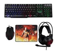 Konix Drakkar Pack di accessori gaming Rogue per PC - Cuffie - Tastiera AZERTY da 105 tasti - Mouse - Tappetino per mouse vichingo