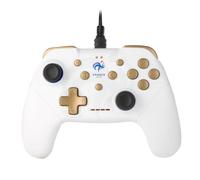 Konix FFF Controller con cavo per Nintendo Switch, Switch 2 e PC - Funzione vibrazione - Cavo da 3 m - Bianco