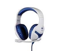 Konix, FFF, auricolari gaming, con cavo, PS-400, PC, PS4, PS5, Switch, Xbox, microfono 45°, cavo 1,5 m, jack 3,5 mm, bianco e blu