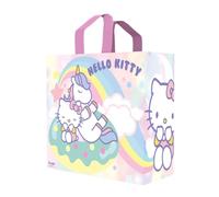 Konix Hello Kitty Borsa della Spesa 40 x 45 x 20 cm - Materiale riciclato - Bianco - Design con pony