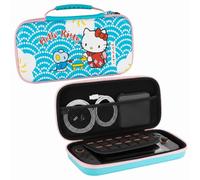 Konix Hello Kitty Custodia protettiva e da trasporto per console Nintendo Switch 2 - Rete porta accessori - 8 scomparti per giochi - Motivo tè - Blu