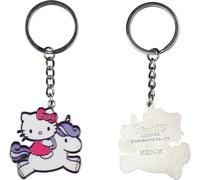 Konix Hello Kitty Portachiavi 4 x 4 cm - Metallo - Motivo unicorno