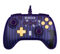 Konix Mercoledì Controller con cavo per Nintendo Switch, Switch OLED e PC - Funzione vibrazione - Impugnature antiscivolo - Cavo 3 m - Viola e nero
