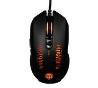 Konix Mouse da tavolo da gioco cablato World of Tanks Shooter M-30-8 pulsanti - Risoluzione 3200 DPI - Retroilluminazione a LED arancione