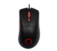 Konix Mouse gaming con cavo Warlock ultra leggero 61 g per PC - 6 livelli DPI - Velocità 150 cm/s - Accelerazione 20 g - Cavo intrecciato - Nero