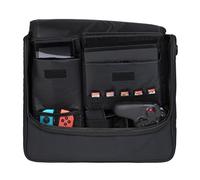 Konix Mythics Borsa a tracolla di Protezione e trasporto Messenger Bag console e accessori Nintendo Switch, Switch Lite e Switch OLED - Nero