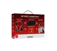Cuffie Konix Mythics Gamer Switch Pack + Copertina di trasporto + Templado Glass Protector + Case per 4 auto da gioco + Cavo US