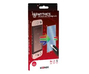 Konix Mythics Proteggi schermo in vetro temperato anti-luce blu per console Nintendo Switch OLED - Durezza fino a 9H