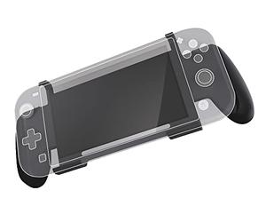 Konix Mythics Supporto di presa Comfort Grip per la console Nintendo Switch Lite - Spazio per 4 giochi - Nero