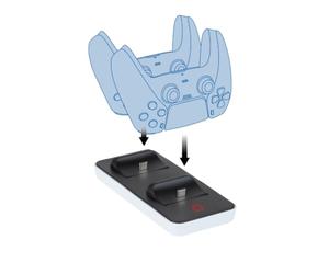 Konix Mythics Supporto doppio per la stazione di ricarica per controller DualSense PS5 - Nero e bianco