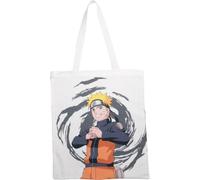 Konix Naruto Shippuden Bolsa Tote Bag de asas largas - 38 x 42 cm - 100% poliéster - Diseño Naruto - Blanco