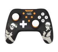 Konix Naruto Shippuden Controller con cavo per Nintendo Switch, Switch 2 e PC - Funzione vibrazione - Cavo da 3 m - Fantasia Naruto - Nero