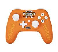 Konix Naruto Shippuden Controller con cavo per Nintendo Switch, Switch OLED e PC - Funzione vibrazione - Cavo da 3 m - Design Naruto - Arancione