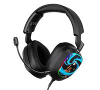 Konix Naruto Shippuden Cuffie gaming con cavo 7.1 PC - Altoparlanti 50 mm - Microfono - USB 2 m - Illuminazione LED - Motivo Naruto Rasengan - Nero