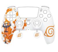 Konix Naruto Shippuden Custodia di protezione per controller DualSense di PS5 - Silicone - Supporti per pollici - Design Konoha, Naruto - Bianco