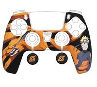 Konix Naruto Shippuden Custodia di protezione per controller DualSense di PS5 - Silicone - Supporti per pollici - Design Kurama/Kyûbi e Naruto - Nero
