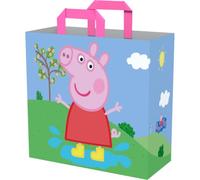 Konix Peppa Pig Borsa della Spesa 40 x 45 x 20 cm - Materiale riciclato - Blu e verde