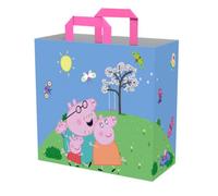 Konix Peppa Pig Borsa della Spesa 40 x 45 x 20 cm - Materiale riciclato - Design trio - Blu e verde