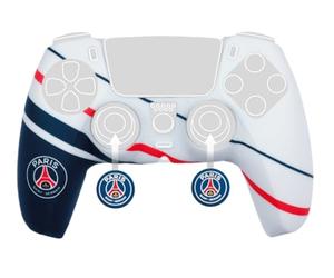 Konix PSG Custodia di protezione per controller DualSense PS5 - Silicone - Copertura per pulsanti - Blu, bianco e rosso