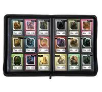 Konix Raccoglitore Premium 360 carte da collezione - 9 tasche 63 x 88 mm per pagina - Compatibile con Magic The Gathering, Pokémon, Yu-Gi-Oh! - Nero