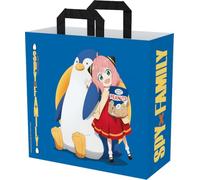 Konix Spy x Family Borsa shopper - Dimensioni 40 x 45 x 20 cm - Materiale riciclato - Motivo Anya e Fluffy Puffy - Blu