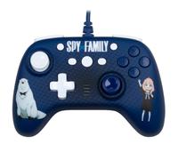 Konix Spy x Family Controller con cavo per Nintendo Switch, Switch 2 e PC - Funzione vibrazione - Cavo da 3 m - Motivo Anya e Bond Forger - Blu
