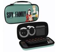 Konix Spy x Family Custodia protettiva e da trasporto Nintendo Switch 2 - Vano porta accessori - 8 scomparti per giochi - Motivo famiglia Forger - Verde