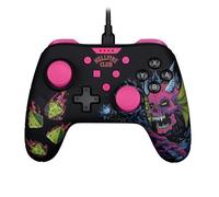 Konix Stranger Things Controller con cavo per Nintendo Switch, Switch OLED e PC - Funzione di vibrazione - Cavo da 3 m - Nero e rosa