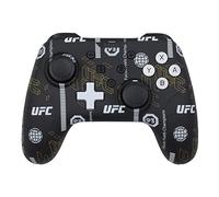 Konix UFC Controller con cavo per Nintendo Switch, Switch 2 e PC - Funzione vibrazione - Cavo da 3 m - Nero e bianco