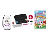 Konix Unik Pack di accessori per Nintendo Switch, Switch Lite e Switch OLED - Fantasy Friends - Custodia - Astuccio - Protezione Monitor - Cuffie