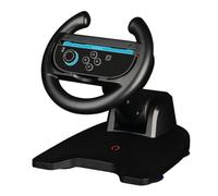 Konix Volante Racing Wheel per controller Joy-Con Nintendo Switch 2 - Compatibile con Mario Kart World - Fissaggio a ventosa - Nero