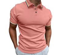 KonJim Polo da uomo a maniche corte in piquet di cotone elasticizzato, camicie estive casual traspiranti da golf camicie da golf leggere camicie da golf alla moda camicie da spiaggia camicie da lavoro