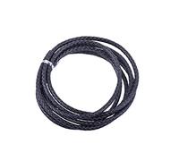 KONMAY 18,8 m di cordoncino in vera pelle intrecciata da 5,0 mm, colore: nero