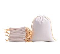 KONMAY 20 sacchetti piccoli in velluto con coulisse, 5,0 x 7,0 cm, color crema, sacchetti per gioielli per regali, bomboniere