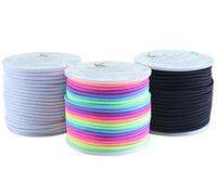 KONMAY 3 rotoli di cordoncino elastico in gomma da 1,5 mm, 90 metri misti per bracciali, collane, perline, creazione di gioielli e artigianato