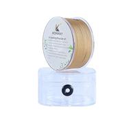 KONMAY Cordoncino in nylon satinato intrecciato da 0,8 mm, 120 m, color oro antico, con custodia, per la creazione di gioielli, perline, nodi cinesi, kumihimo, macramè