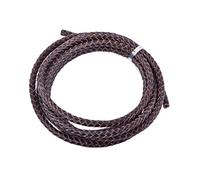 KONMAY Cordoncino in vera pelle intrecciata da 6,0 mm, per gioielli e progetti artigianali (6,0 mm, marrone)