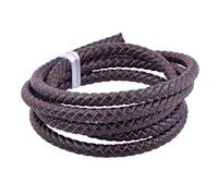 KONMAY Cordoncino in vera pelle intrecciata da 9,0 mm, marrone, per gioielli e progetti artigianali (9,0 mm, marrone)
