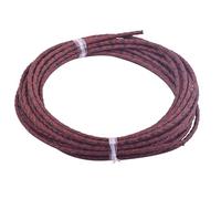 KONMAY Cordoncino rotondo intrecciato in vera pelle per gioielli e progetti artigianali (3,0 mm, marrone vintage)