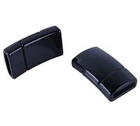 KONMAY Piatta Magnetica Gioielli Braccialetti Fermagli, 5 Set 11.0x3.0mm Nero Piatta Chiusura Magnetica Tappi Per La Realizzazione Del Braccialetto In Pelle